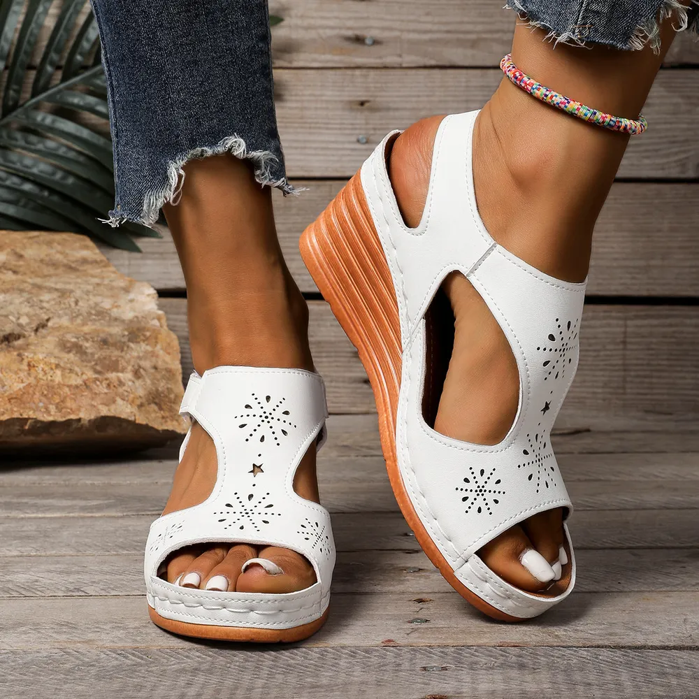 Open Toe Wedge Sandals, image 6