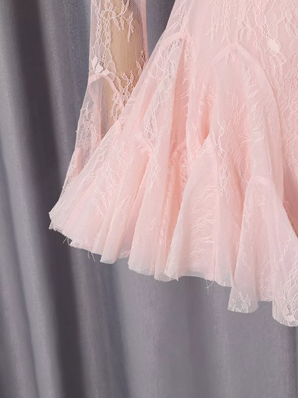 Lace Flare Sleeve Mini Dress, image 15