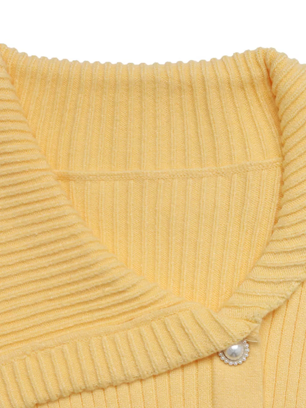 Asymmetrical Ribbed Button Up Cardigan, image 3