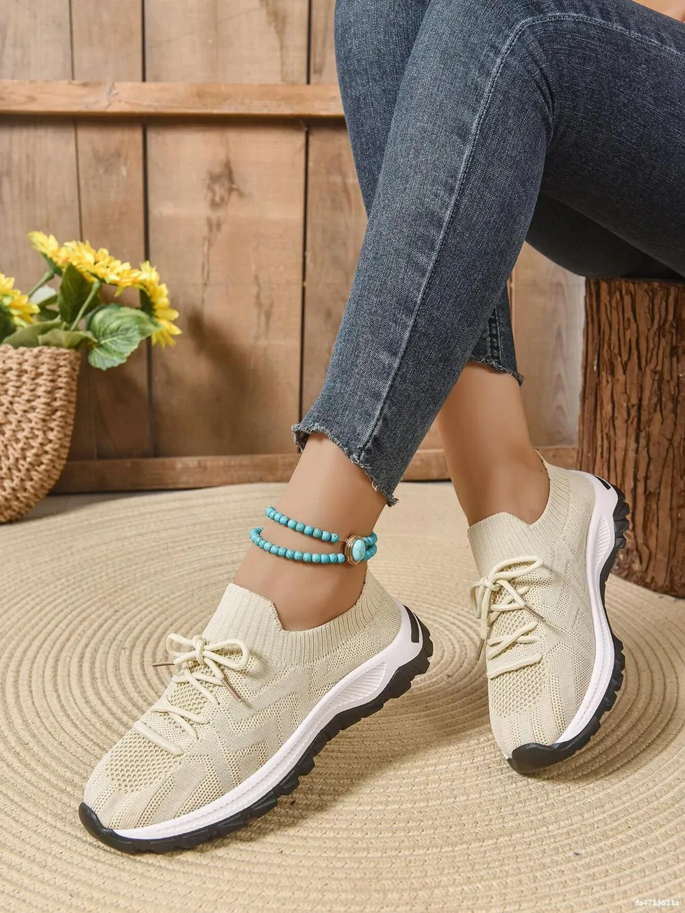 Mesh Knit Lace Up Athletic, image 27