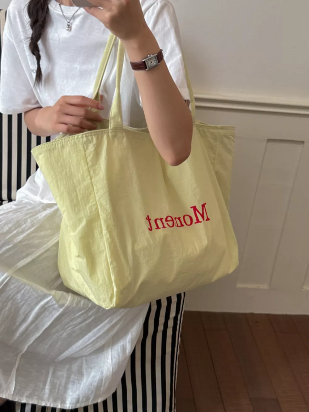 Letter Canvas Tote Bag, image 9