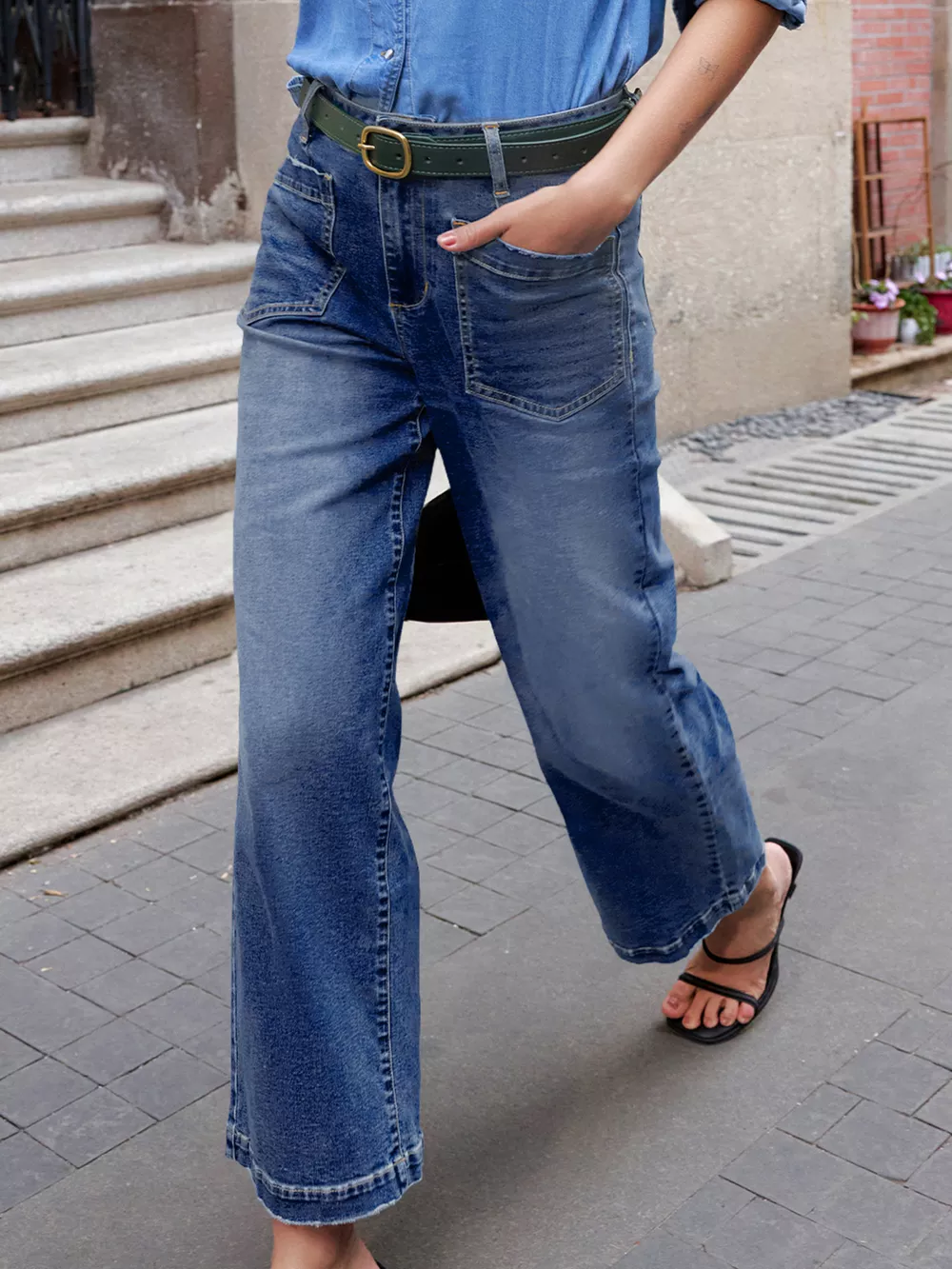 Patch Pocket Shift Jeans, image 4