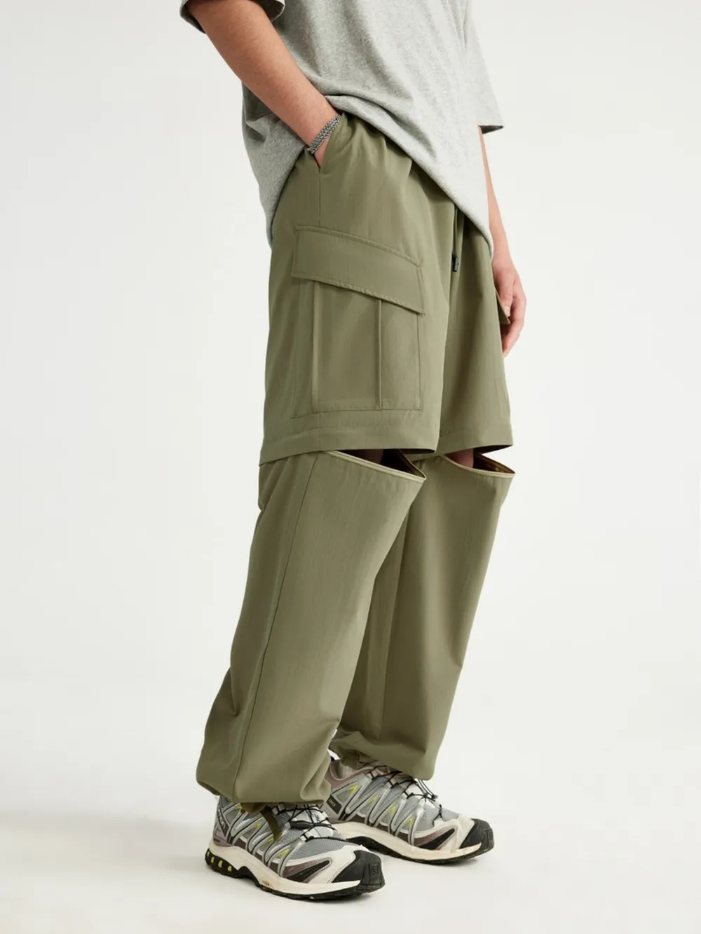 Men's Drawstring Cargo Pants, image 3