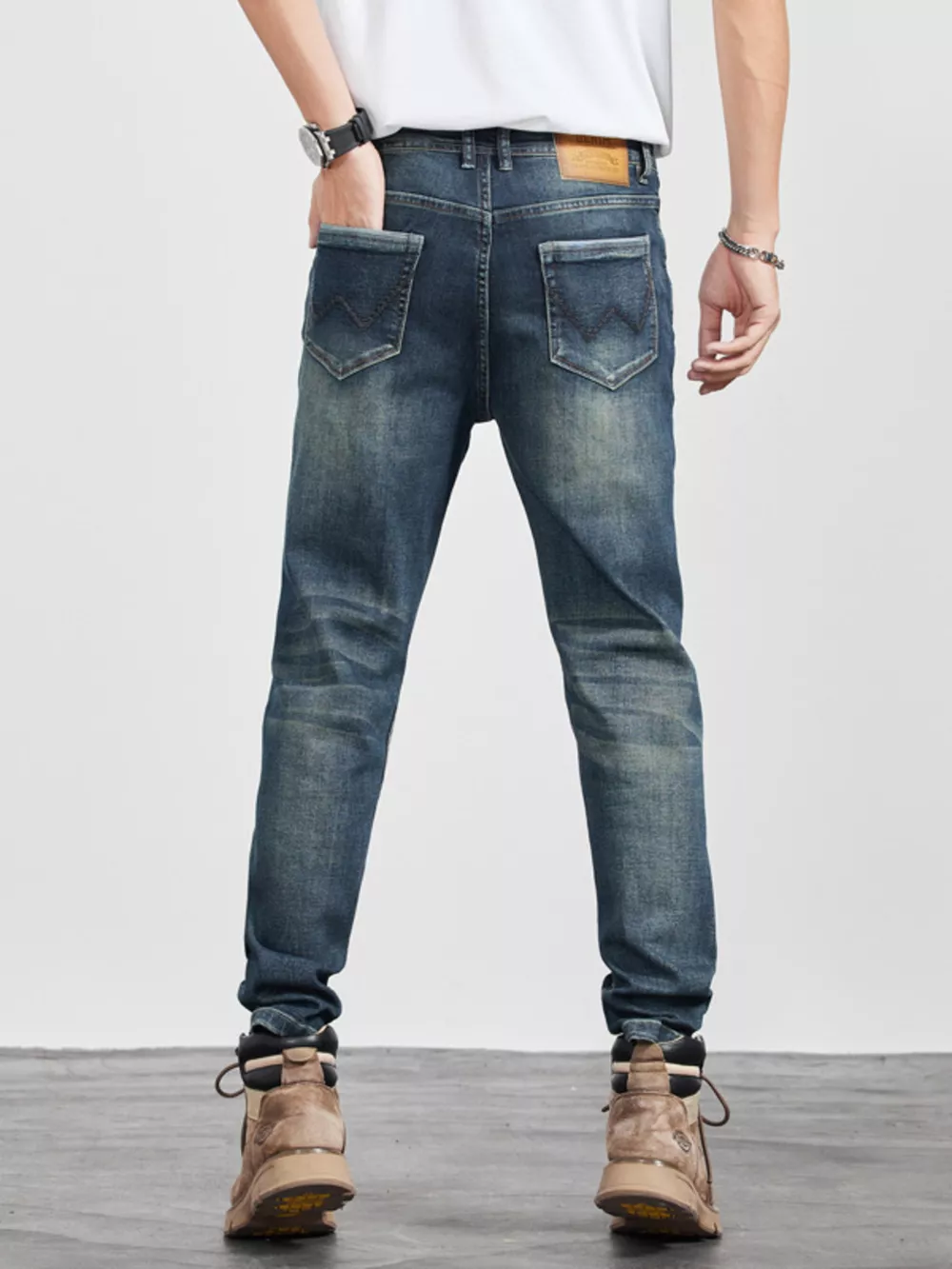 Men's Wash Slim Fit Jeans, image 4