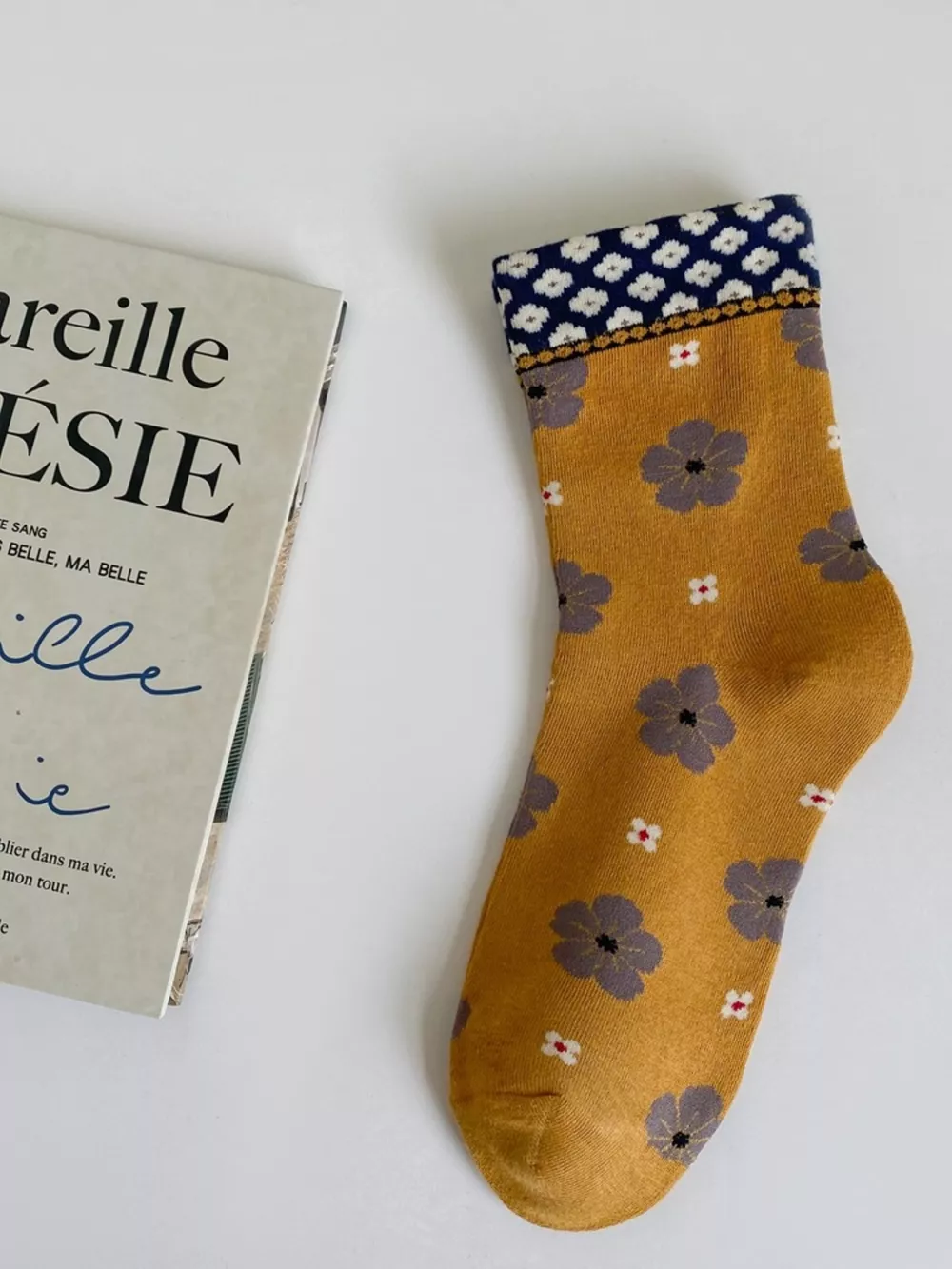 Vintage Floral Print Socks, image 8