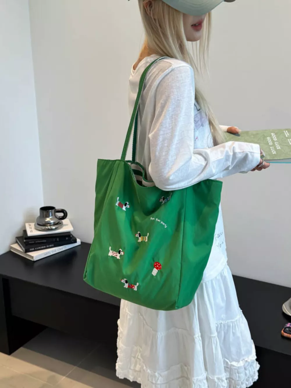 Embroidered Dachshund Shoulder Bag, image 6