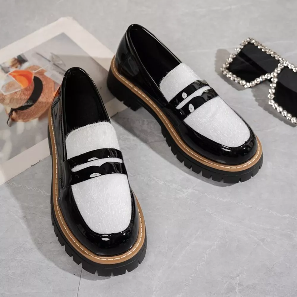Round Toe Platform Loafers, image 5