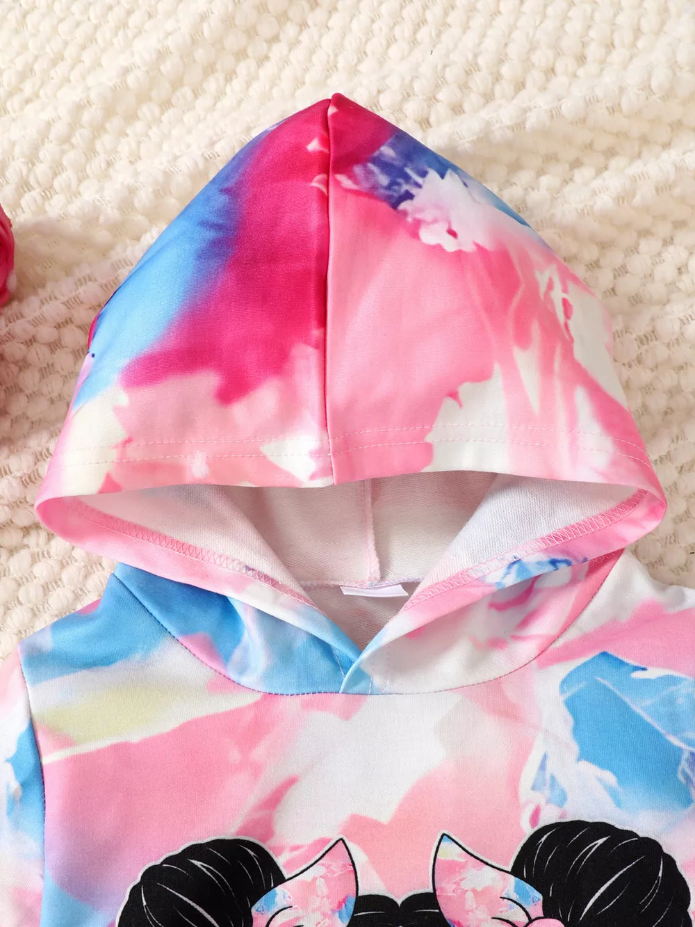 Children's Tie-Dye Graphic Hoodie & Pants Set, image 3