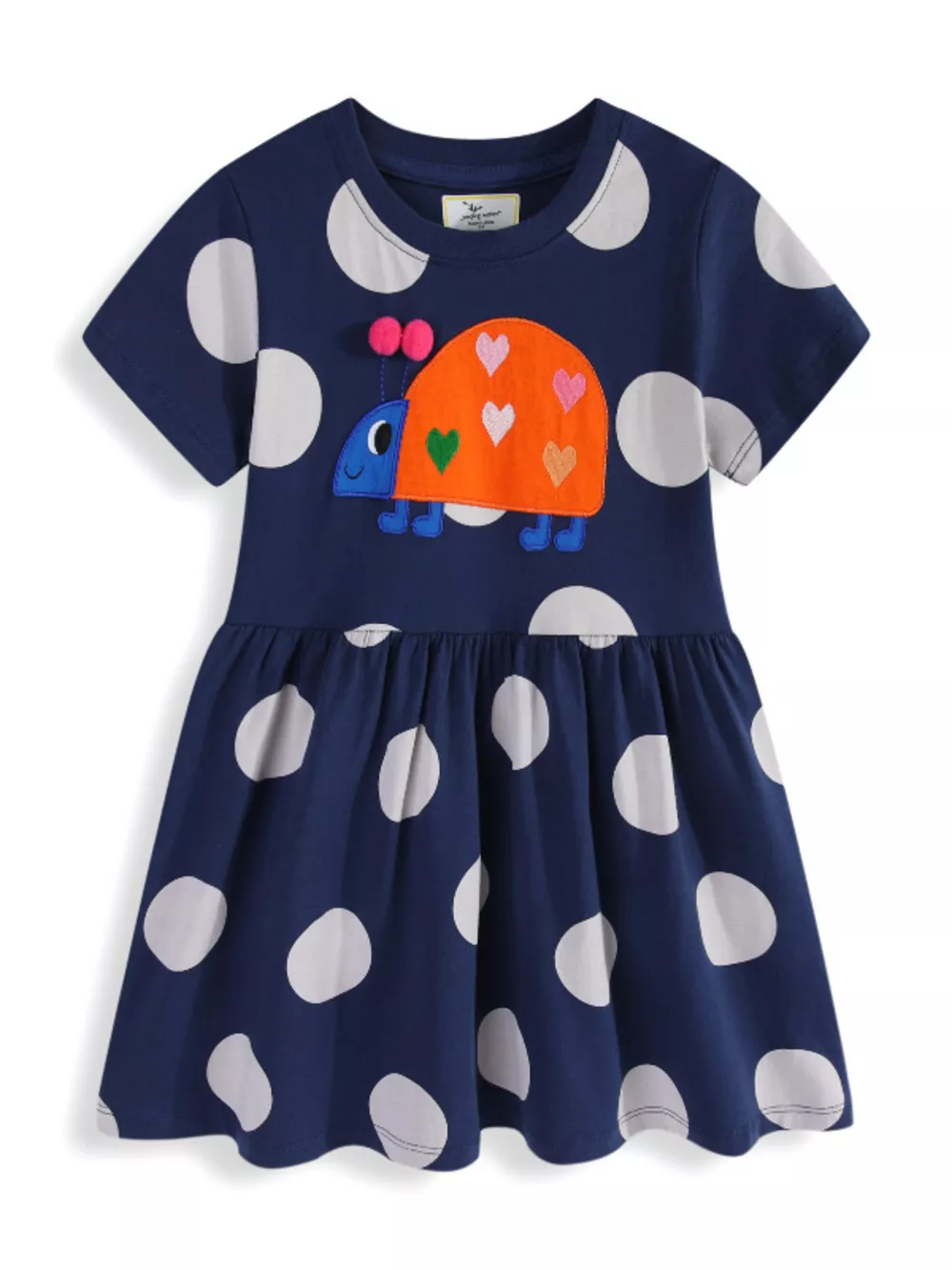 Children's Cute Ladybug Polka Dot Dress, image 2