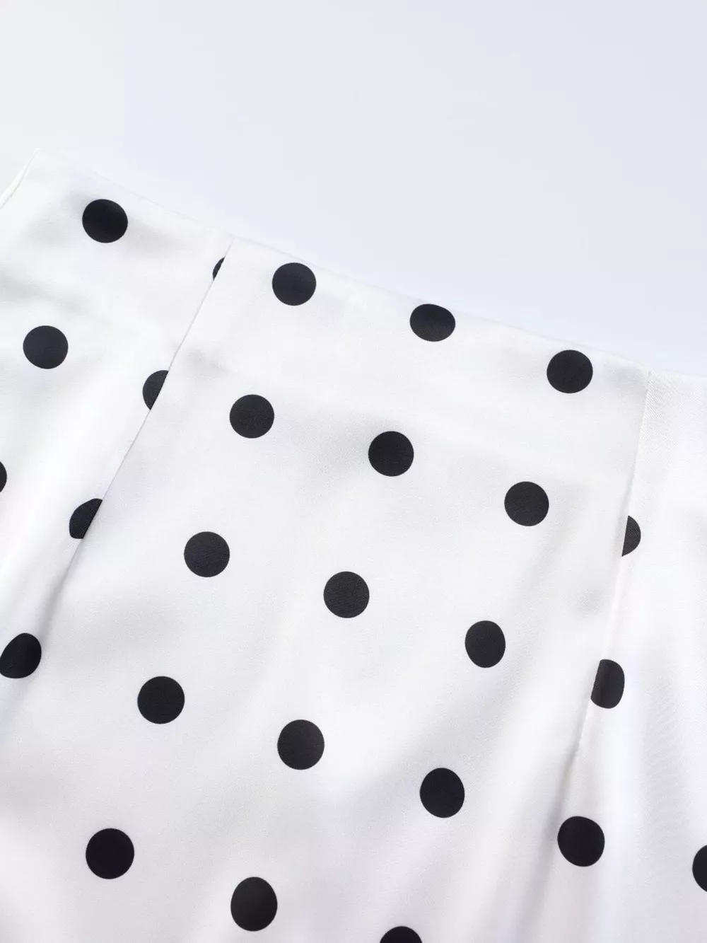 Polka Dot Midi Skirt with Lace Trim, image 12