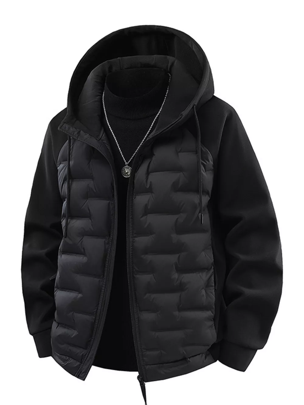 Men's Plus Size Hooded Padded Jacket