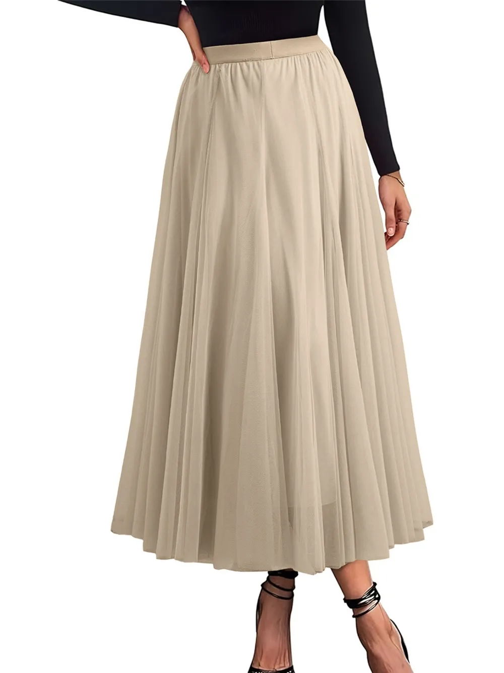 High-Waisted Midi Skirt, image 4
