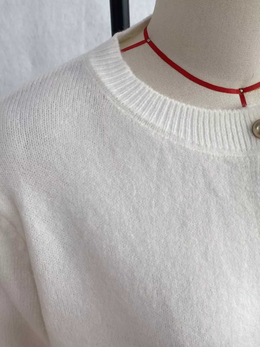 Classic Button-Down Knit Cardigan, image 7