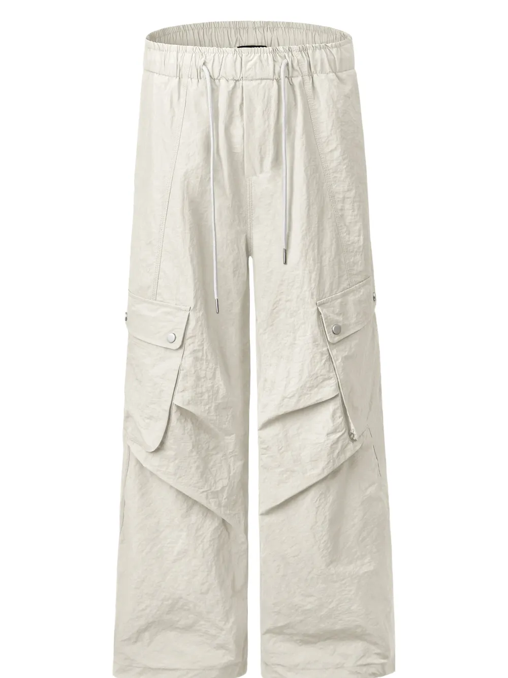 Men's Wide Leg Cargo Pants with Drawstring Waist, image 3
