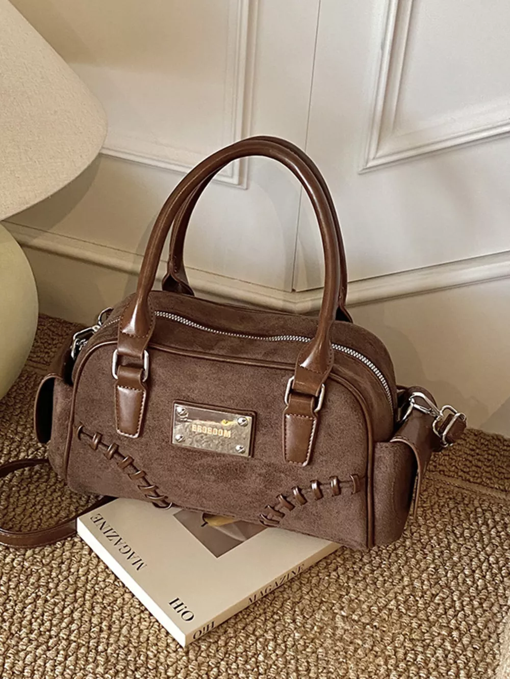 Vintage Top Handle Crossbody Bag, image 15