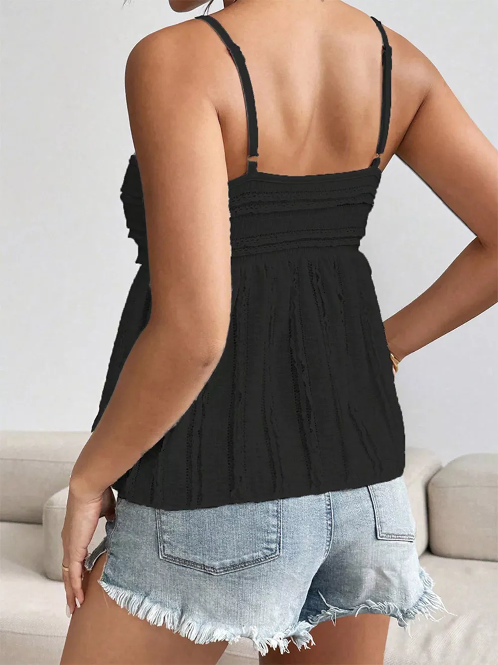 Textured Sweetheart Neck Cami, image 8