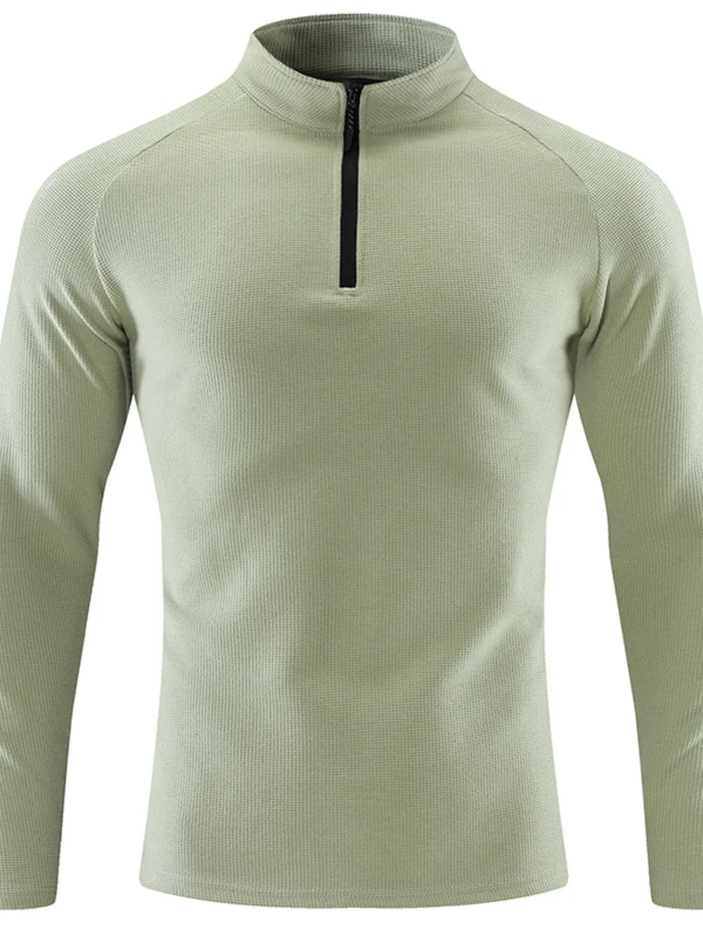 Men's Plus Size Quarter-Zip Polo with Moisture-Wicking Technology, image 4
