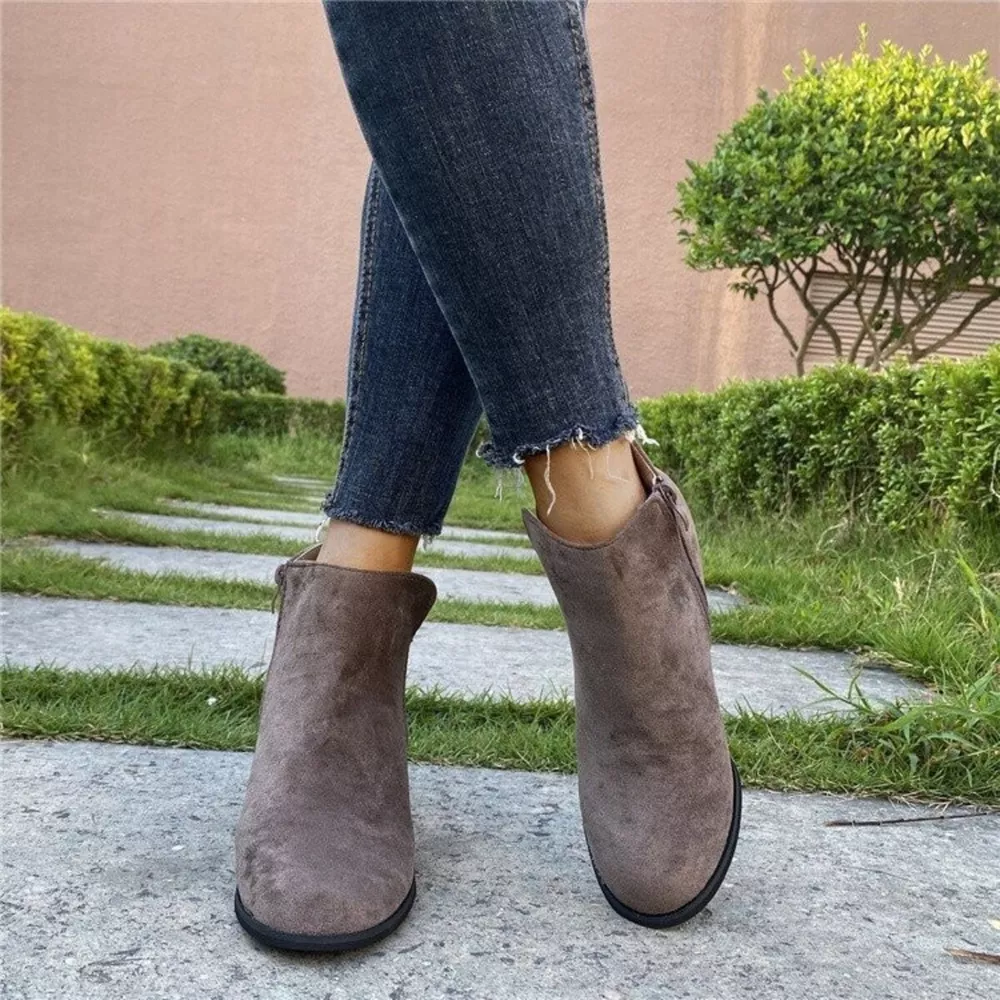 Side Zipper Wedge Boots, image 6