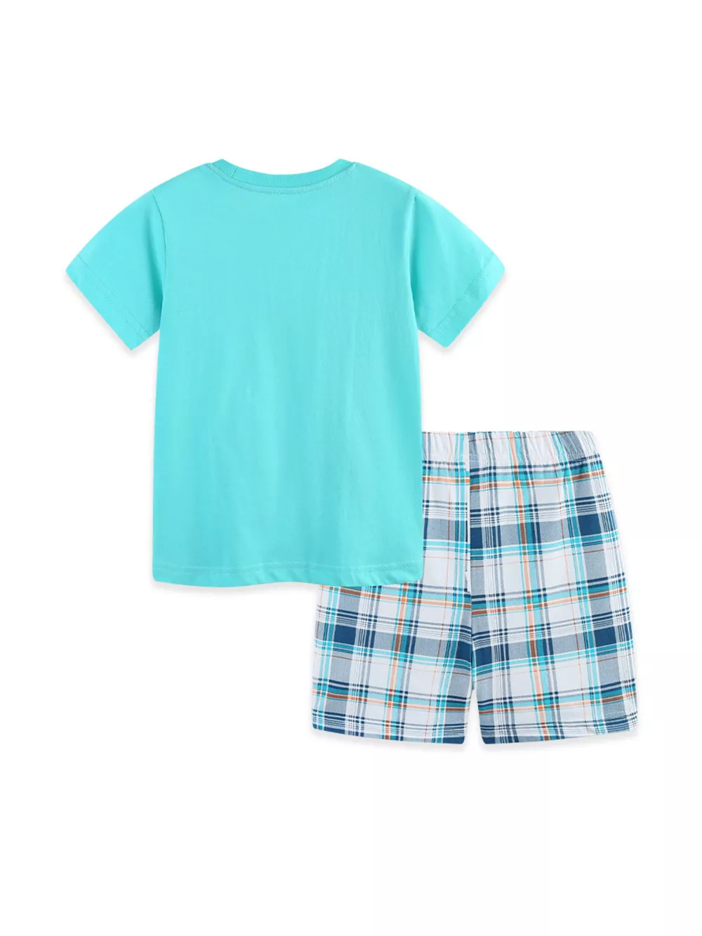 Children's Ocean Friends Tee and Plaid Shorts Set, image 8