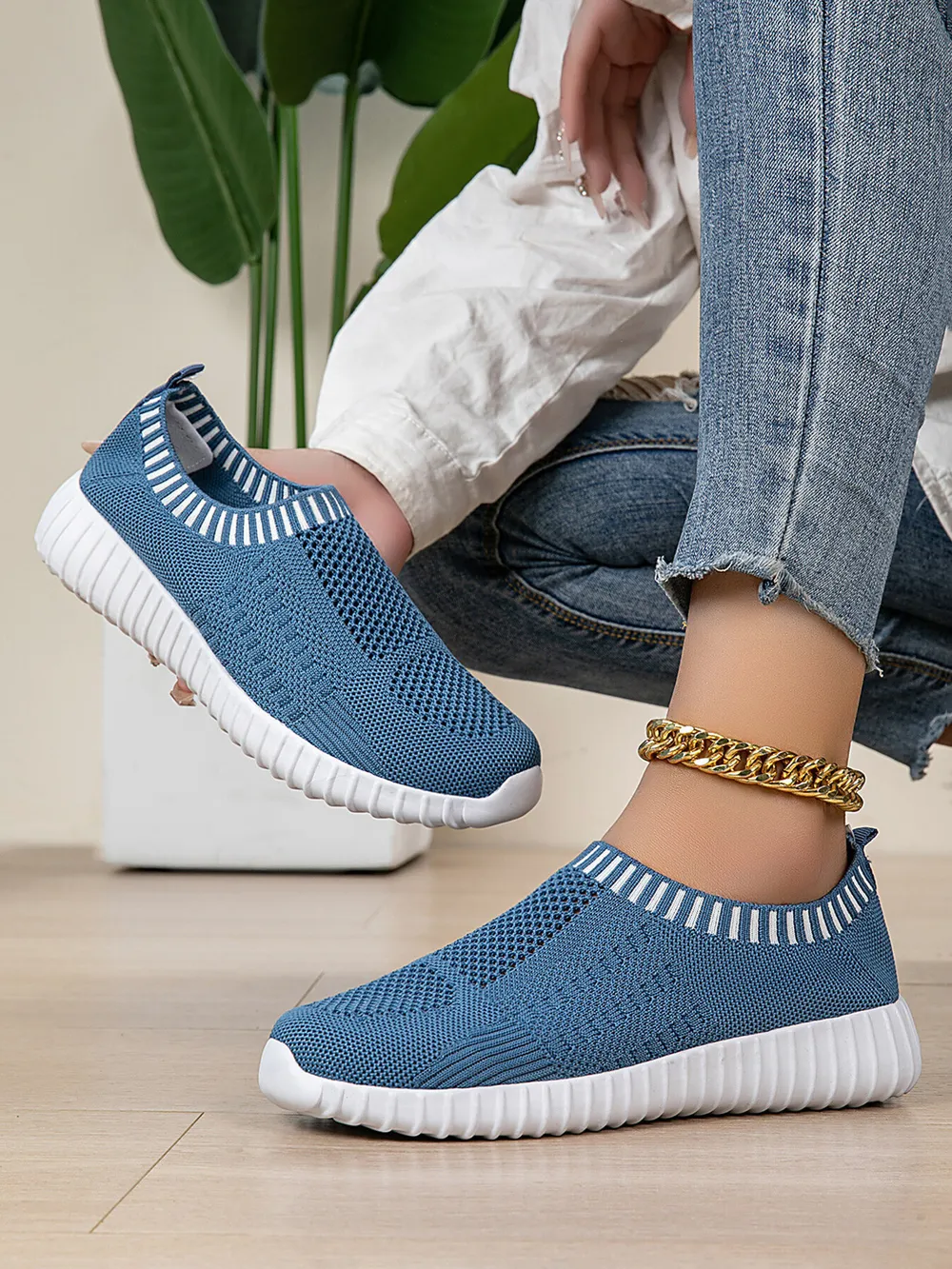 Breathable Knit Slip-On Athletic, image 2