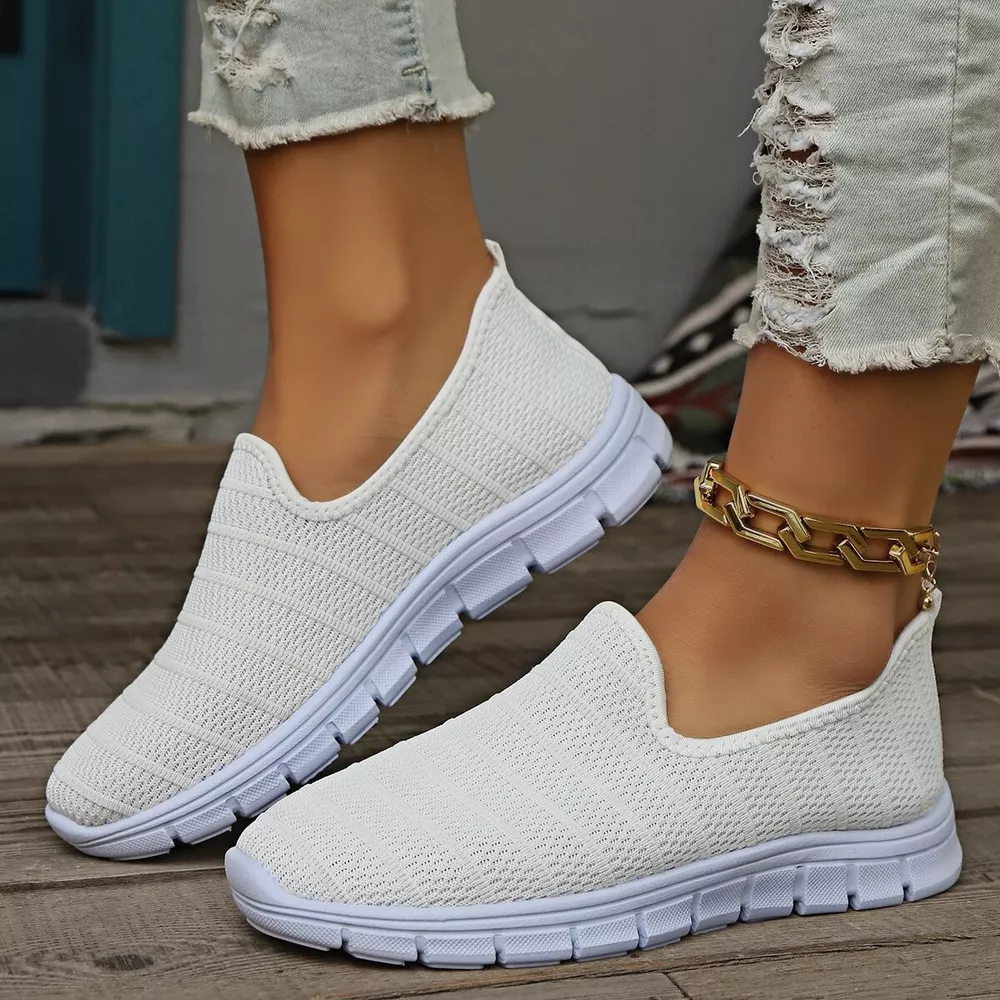 Round Toe Mesh Slip-Ons, image 7