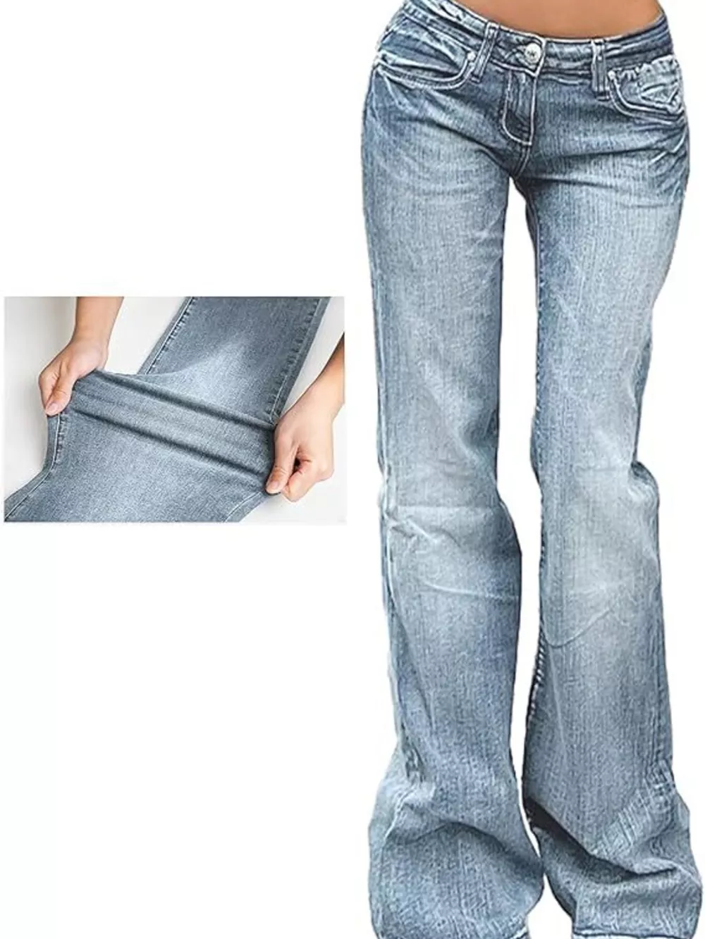 Low Rise Flare Jeans, image 4