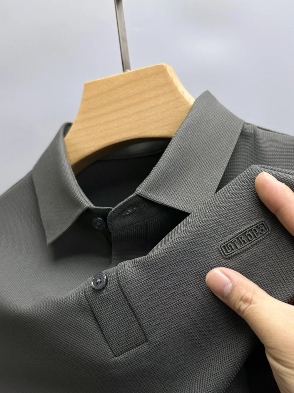 Men's Plus Size Button Detail Short Sleeve Polo, image 6