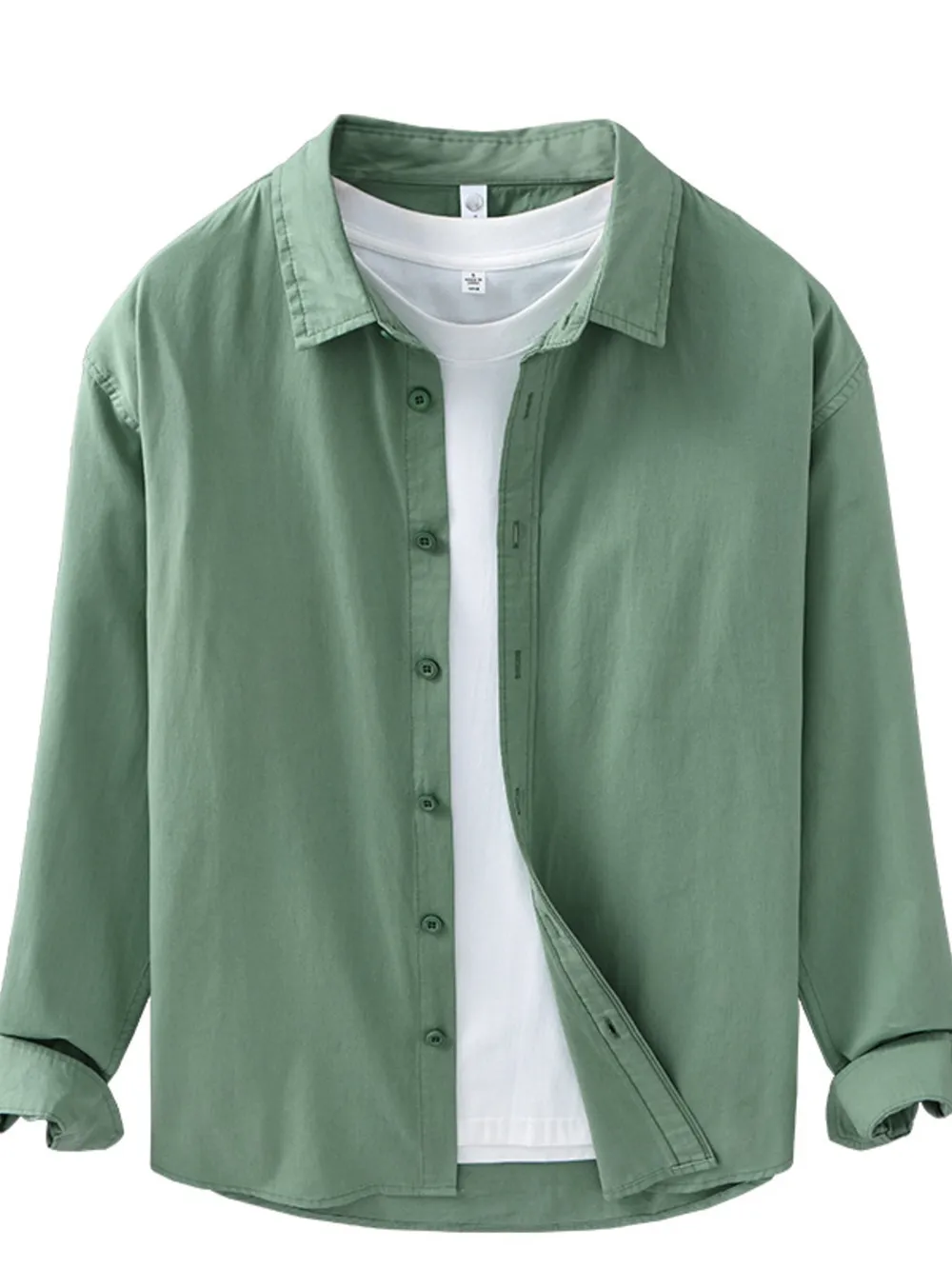 Men's Plus Size Button Up Long Sleeve Shirt, image 4