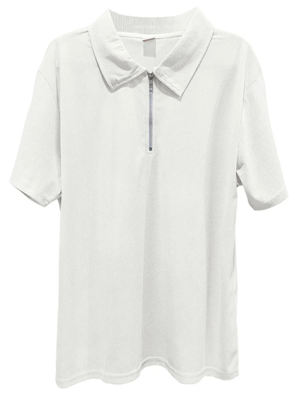 Men's Full Size Quarter Zip Short Sleeve Polo Plus Size, image 4