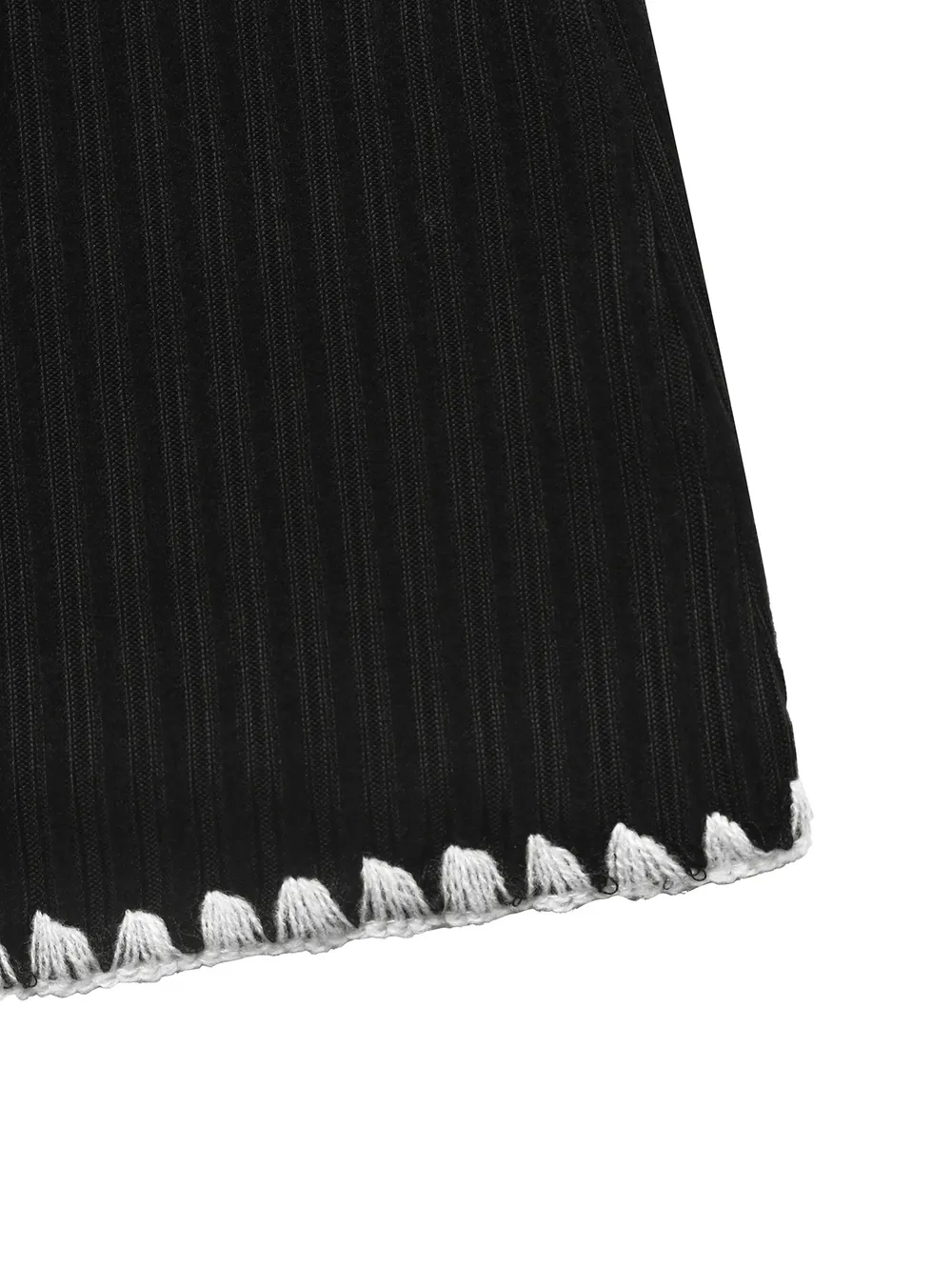 Contrast Trim Texture Long Sleeve Sweater Dress, image 4