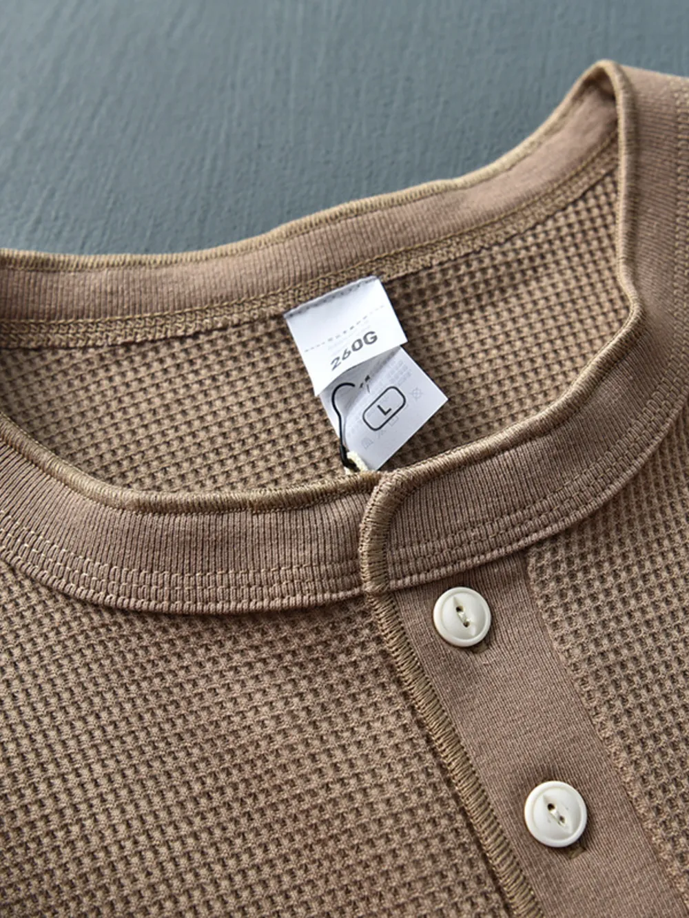 Men's Plus Size Button Detail Long Sleeve T-Shirt, image 7