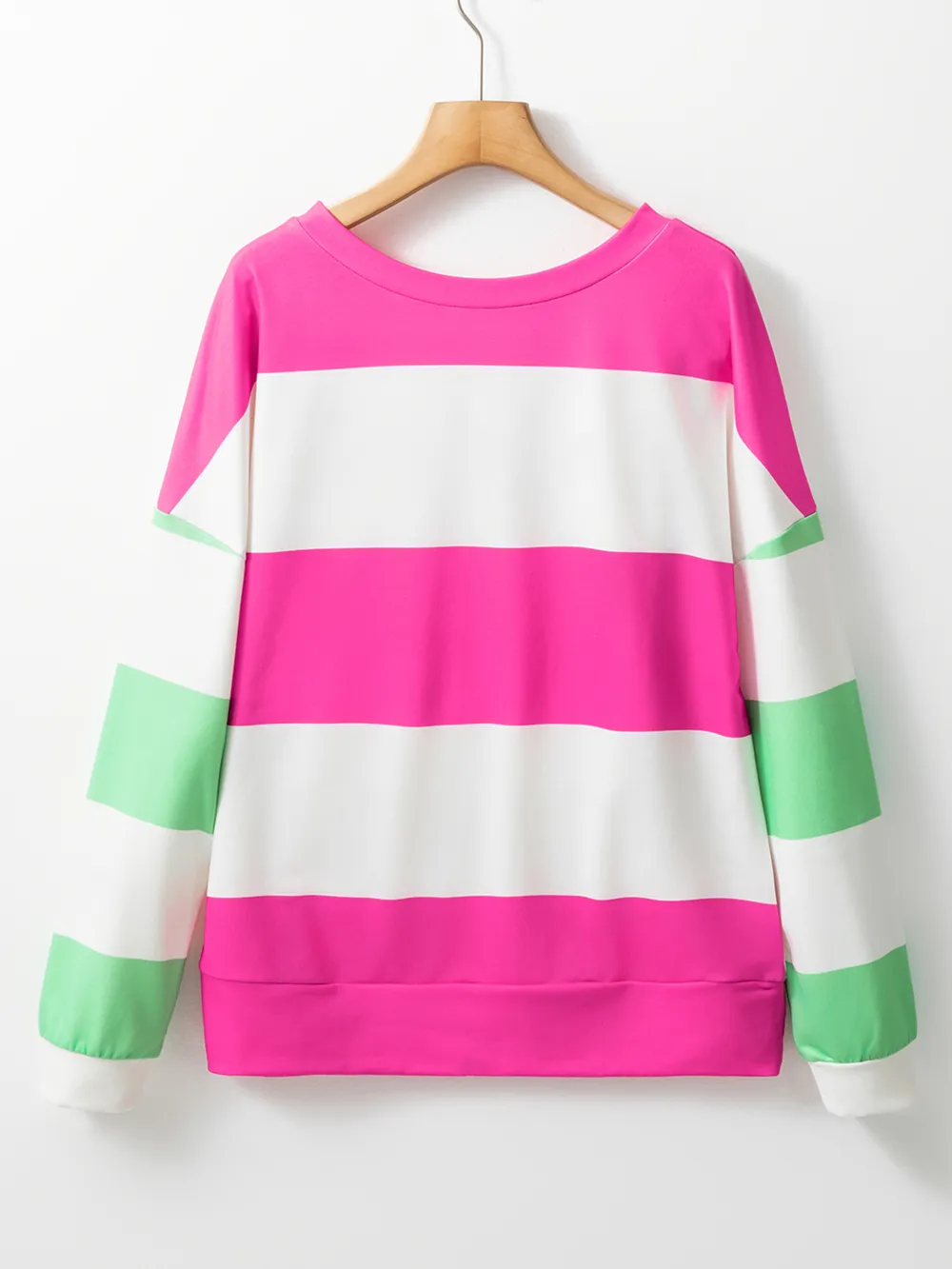 Color Block Drop Shoulder Long Sleeve Top, image 14