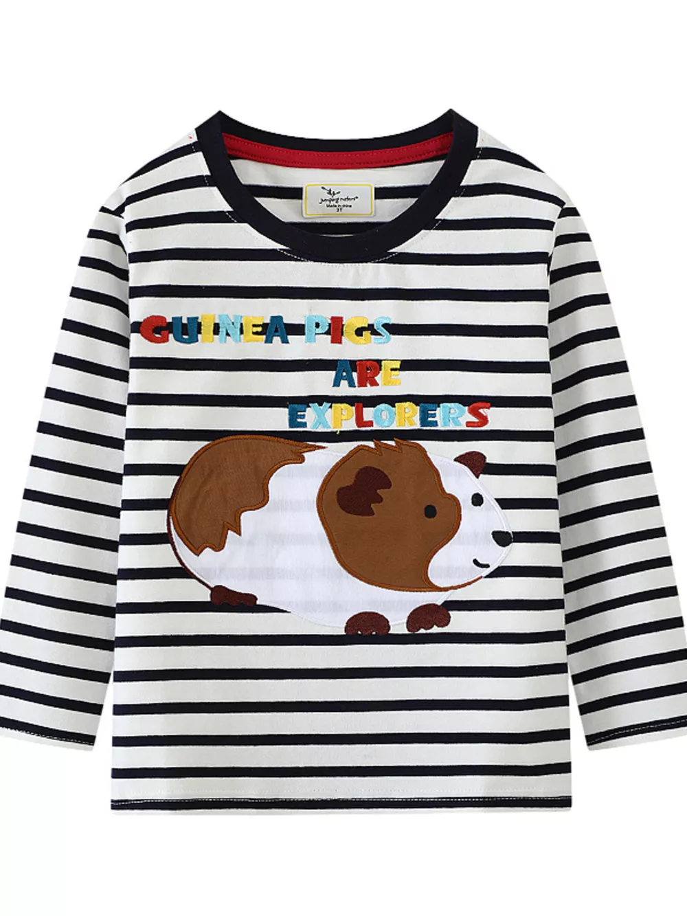 Children's Guinea Pig Explorer Striped Long Sleeve T-Shirt