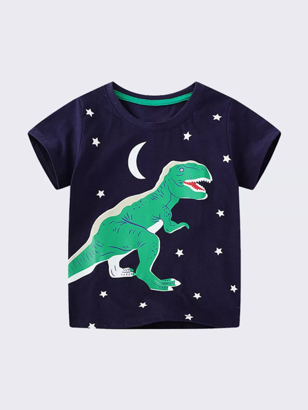 Children's Dinosaur Print Crew Neck Short Sleeve T-Shirt, image 3