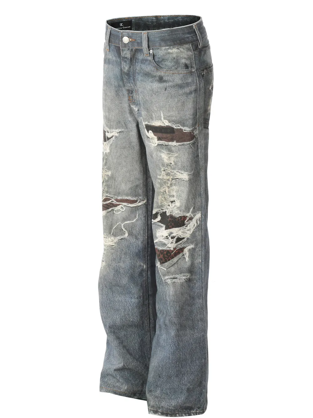 Men's Distressed Straight-Leg Jeans, image 2
