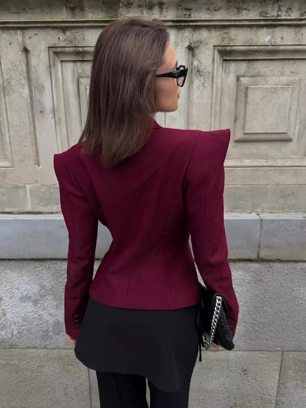 Sharp-Shouldered Tailored Long Sleeve Blazer, image 13