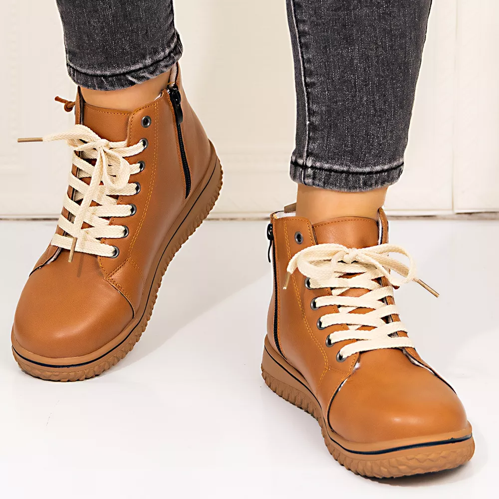 Lace-Up Ankle Boots with Zipper Detail, image 11