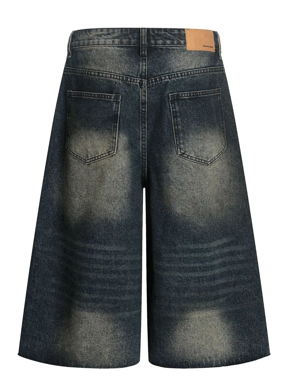Men's Vintage Wash Wide Leg Capris Jeans, image 3