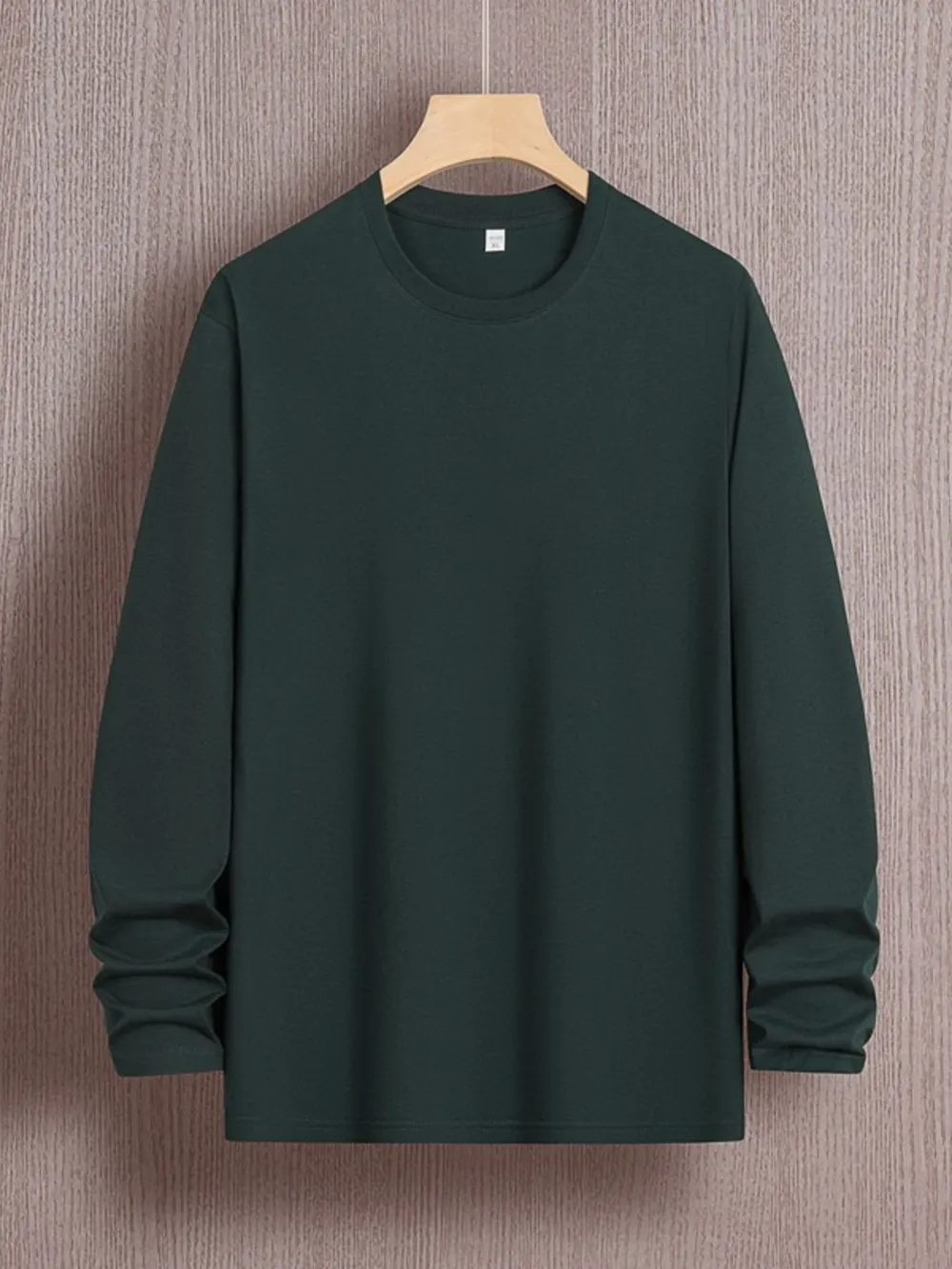 Men's Plus Size Round Neck Long Sleeve T-Shirt, image 10