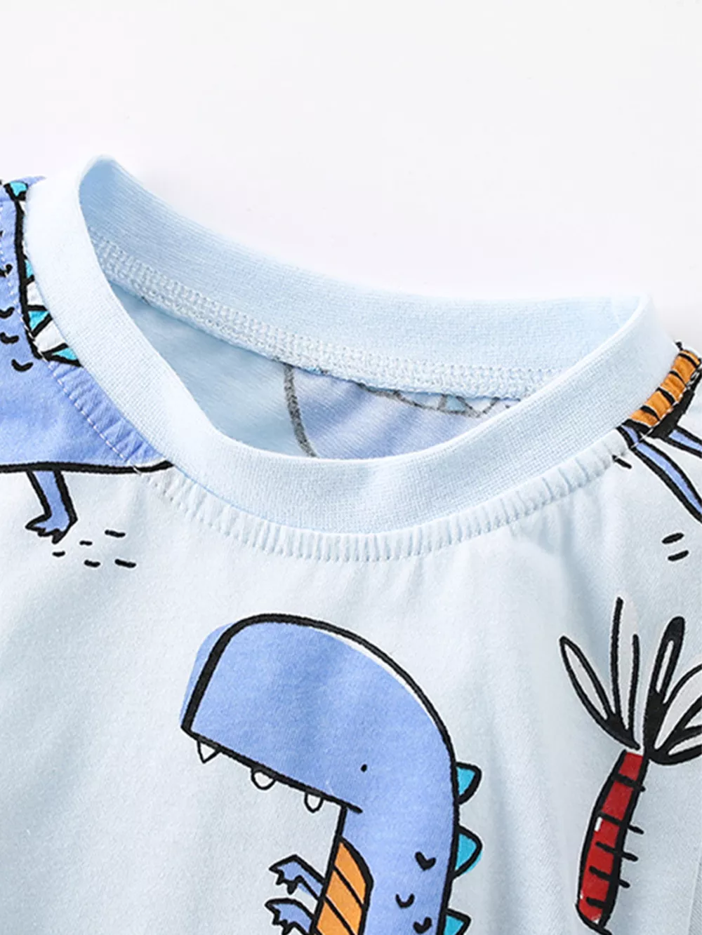 Children's Dinosaur Print Short Sleeve T-Shirt & Shorts Set, image 4