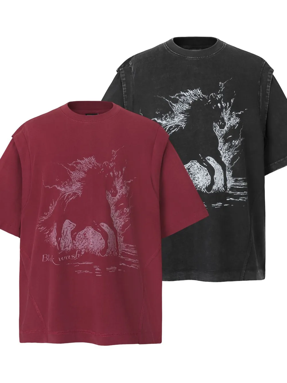 Men's Wash Graphic Round Neck T-Shirt, image 7