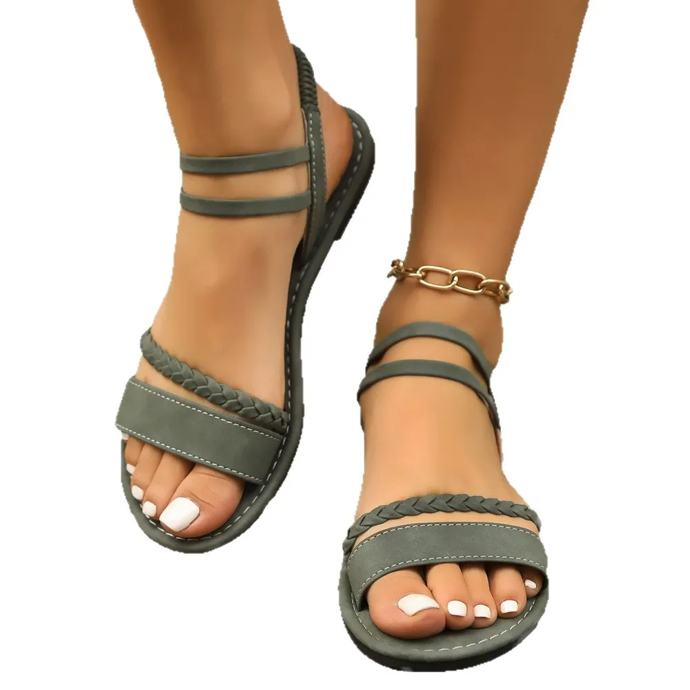 Open Toe Flats Sandals, image 6