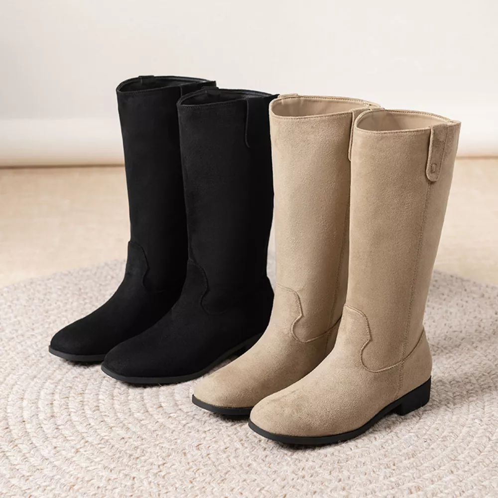 Round Toe Suede Boots, image 2
