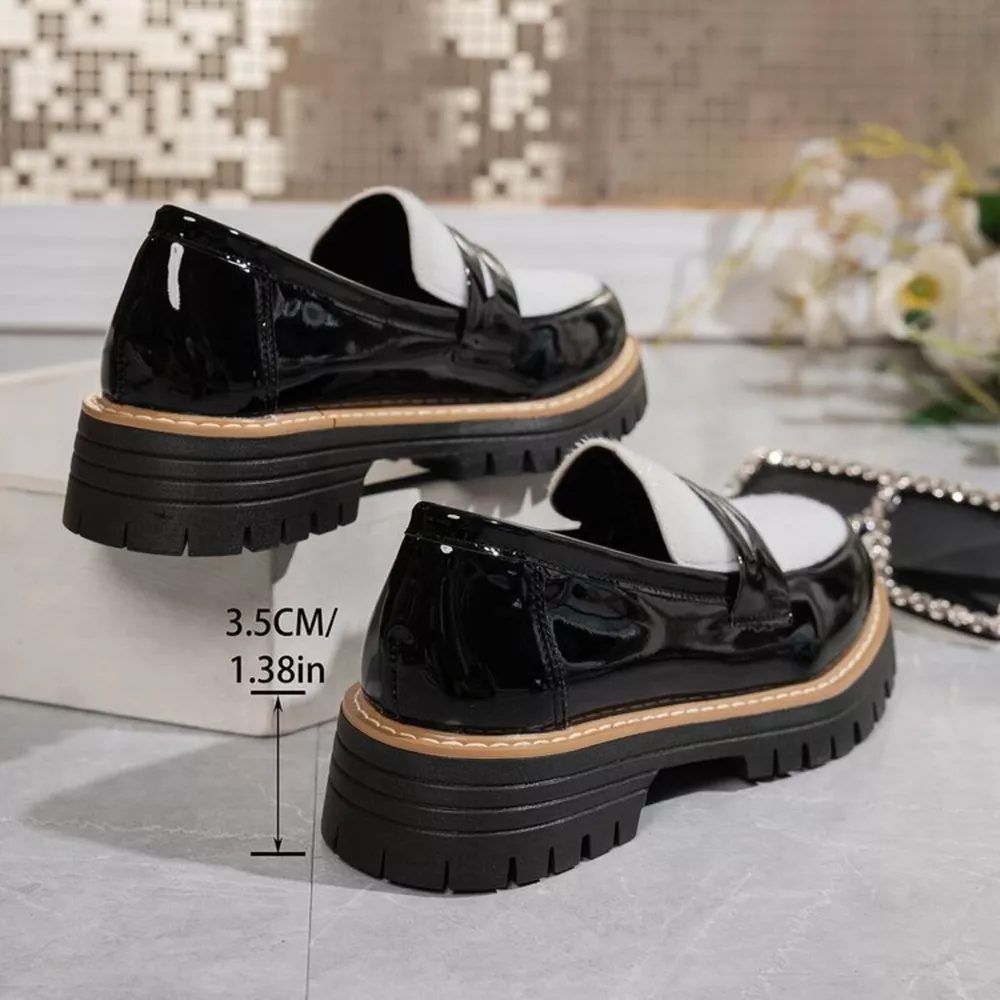 Round Toe Platform Loafers, image 4