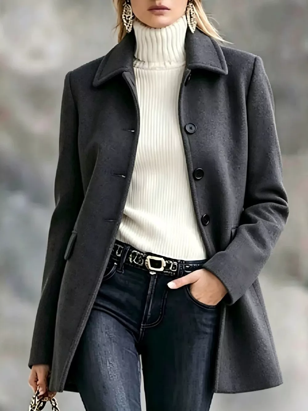 Button Up Longline Coat, image 9