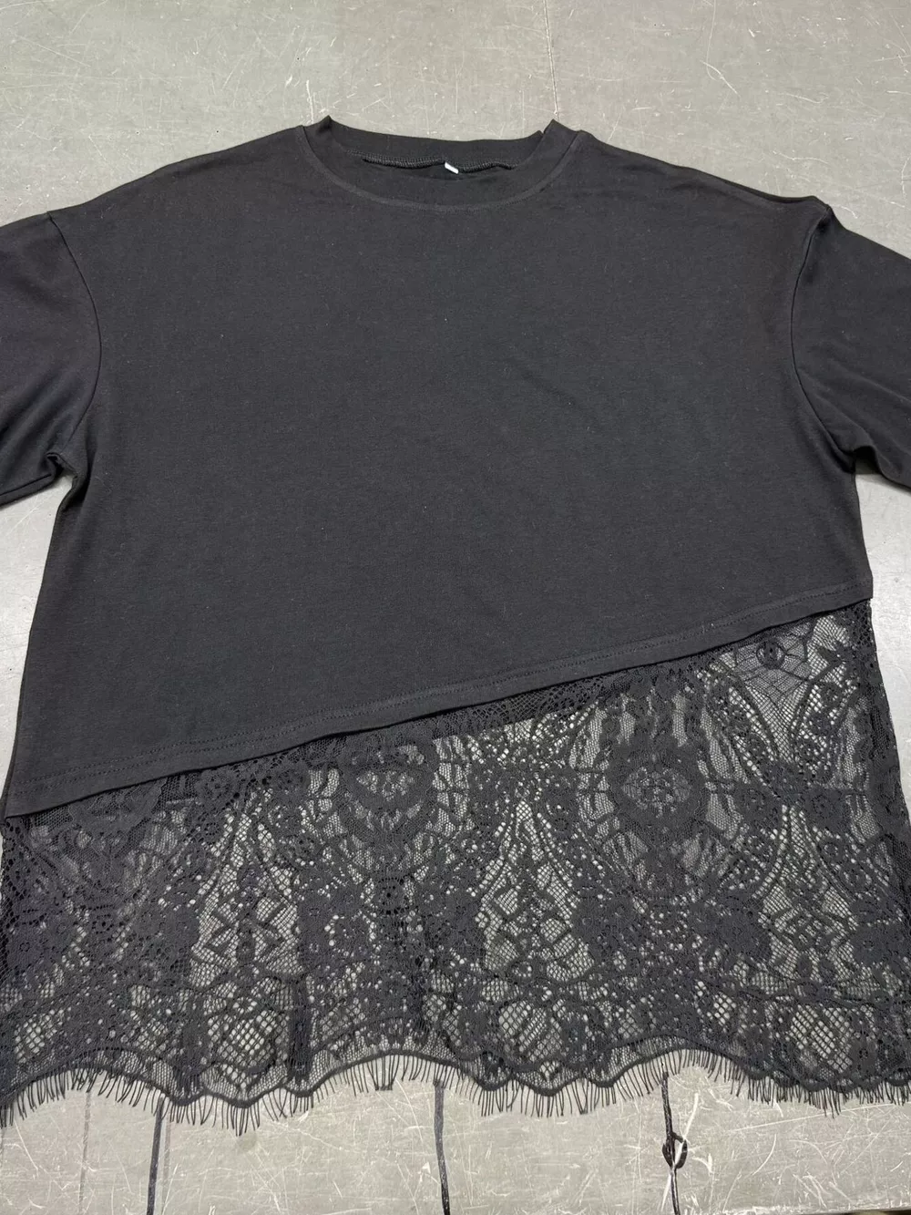 Lace Hem Short Sleeve Top, image 12