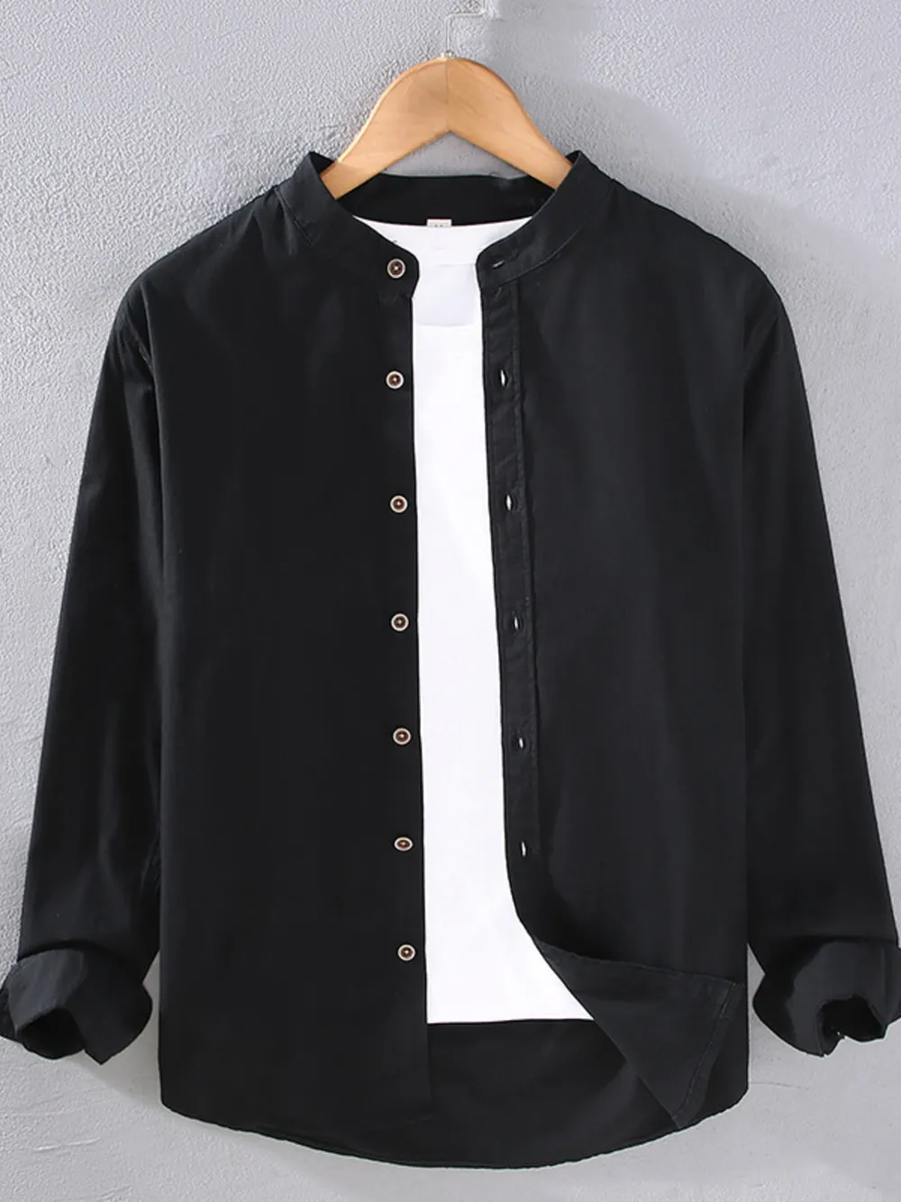 Men's Plus Size Button Up Long Sleeve Shirt, image 8