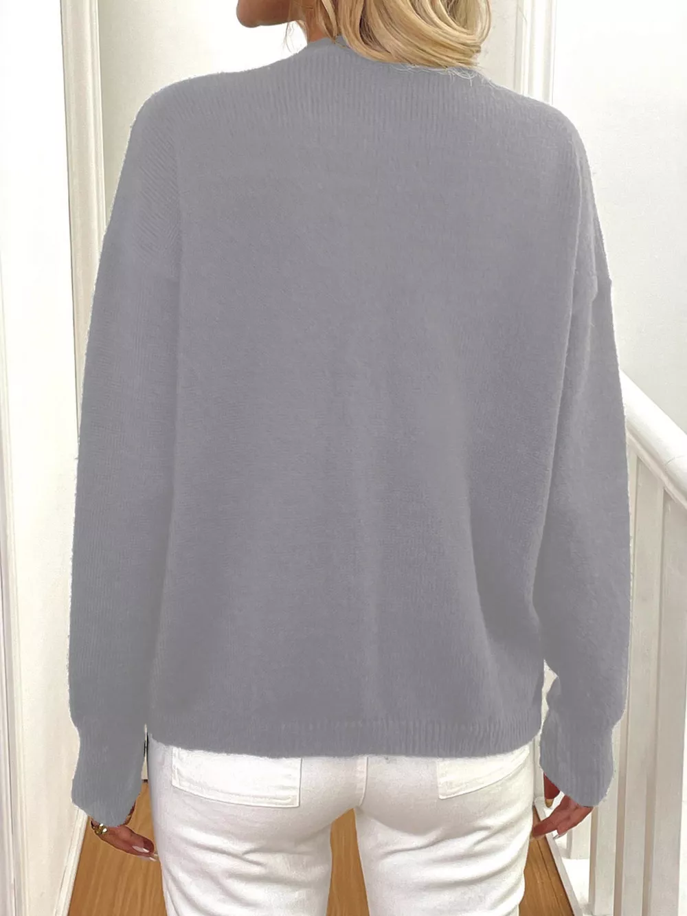 Button-Down V-Neck Cardigan, image 14