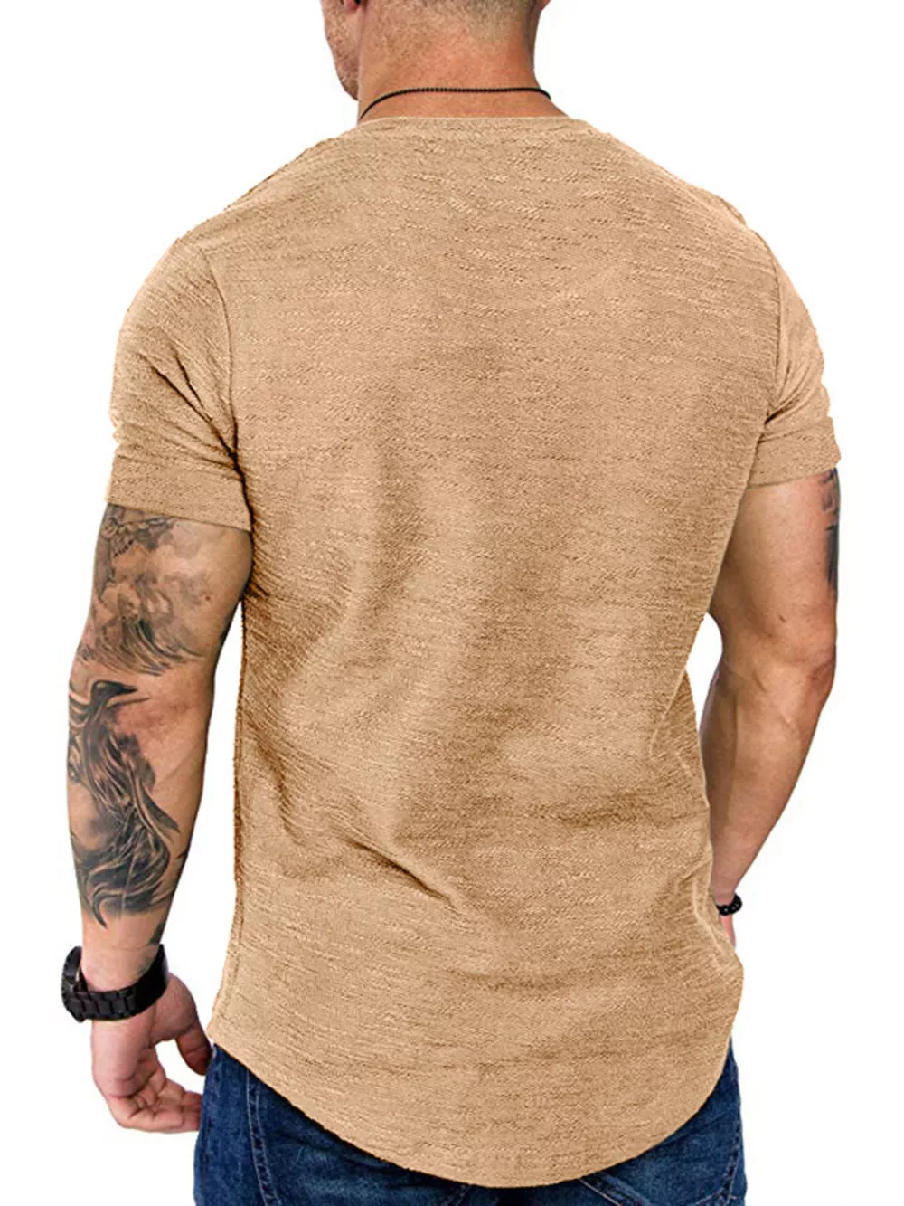 Men's Round Neck Slim Fit Casual T-Shirt, image 4