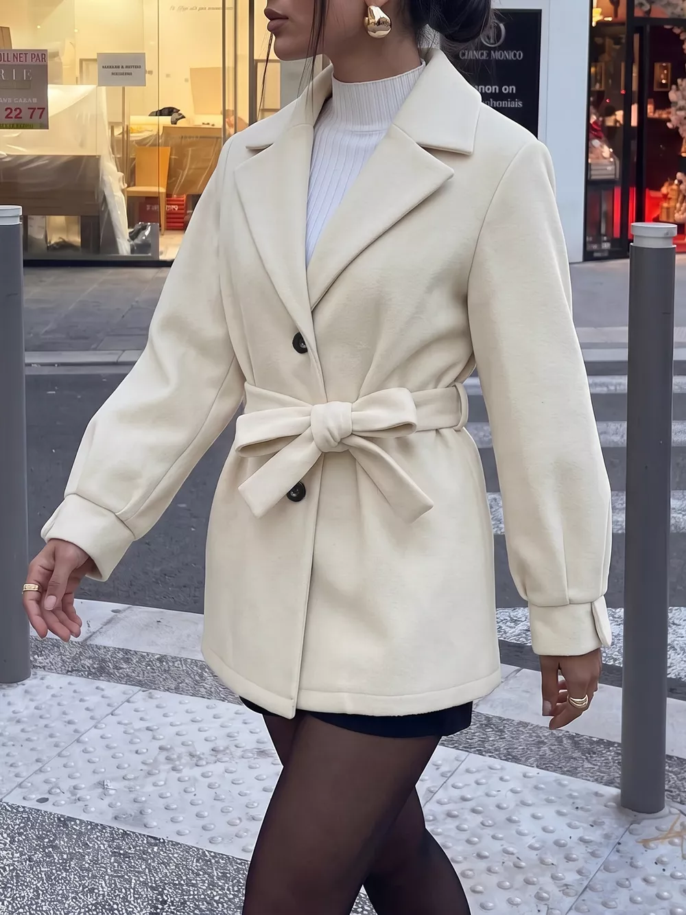 Lapel Collar Button Up Outerwear, image 4